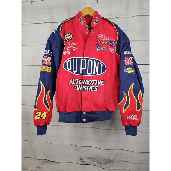 VTG Chase Authentics Jeff Gordon NASCAR #24 Dupont Flames Mens M Jacket #B73